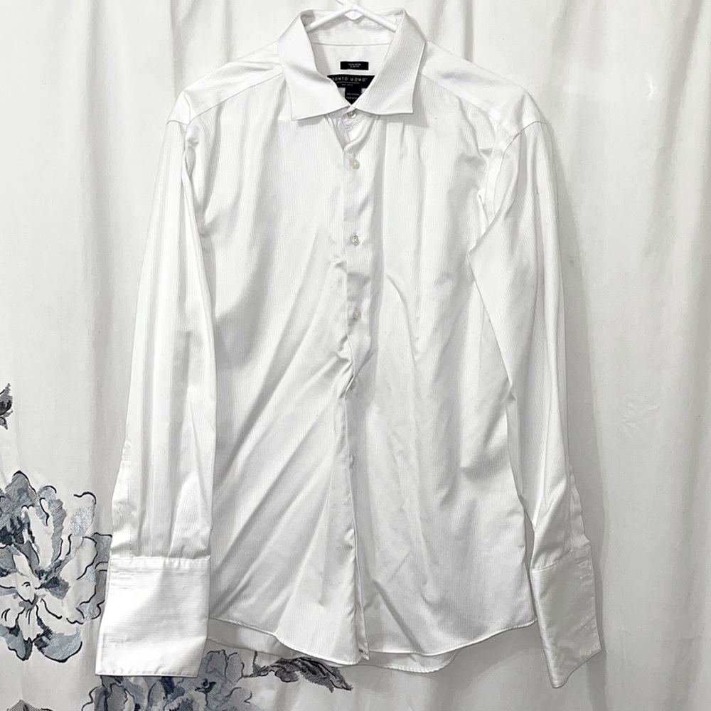 Pronto Uomo White Button Down Long Sleeve